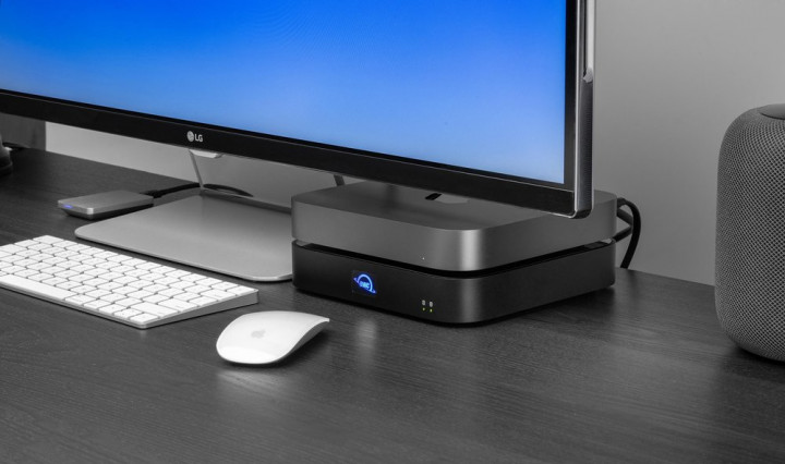 6.0TB (4.0TB HDD + 2.0TB NVMe) OWC miniStack STX Stackable Storage and Thunderbolt Hub Xpansion Solution