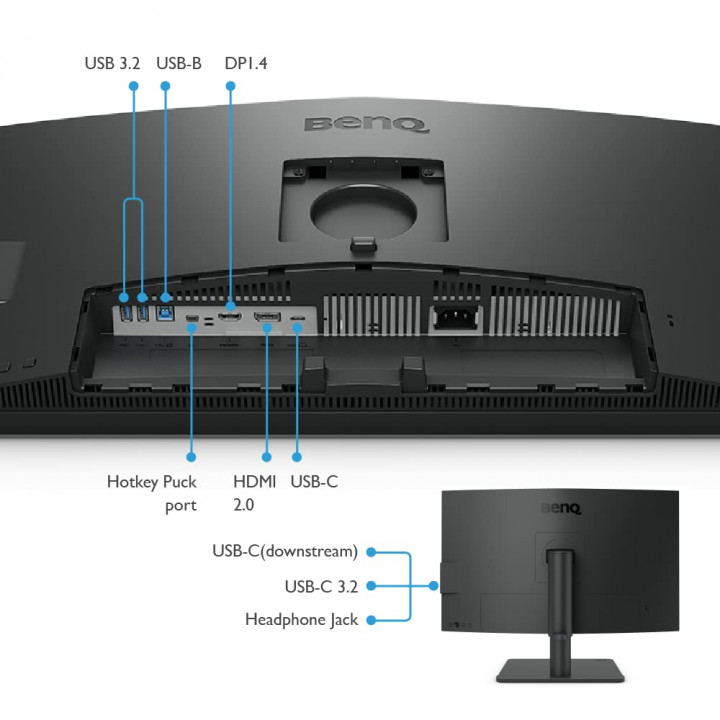 BenQ DesignVue PD2706U - 27” 3840x2160 UHD 16:9 HDR IPS LED 4K Monitor - USB-C