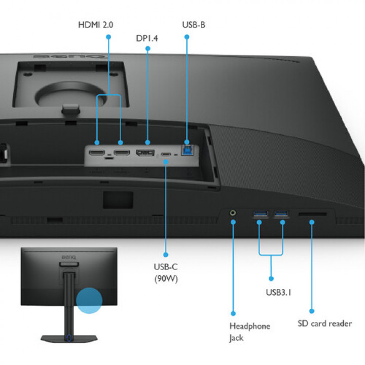 Benq SW272Q│27-inch 2K AdobeRGB 90W USB-C Photographer Monitor