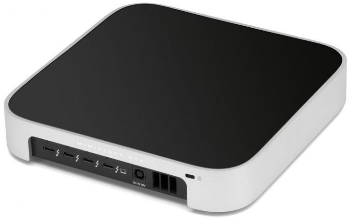 OWC miniStack STX - 4.0TB (2.0TB HDD + 2.0TB NVMe) - Stackable Storage Enclosure with Thunderbolt Hub Xpansion - Silver