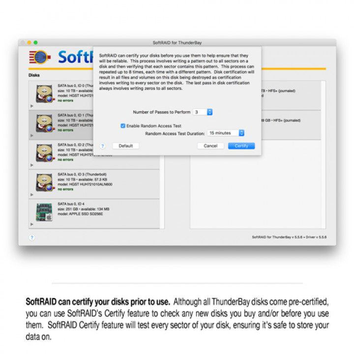 OWC SoftRAID XT - RAID 0/1/4/5/10 & Monitoring for Mac OS X 10.6.x+ & ThunderBay