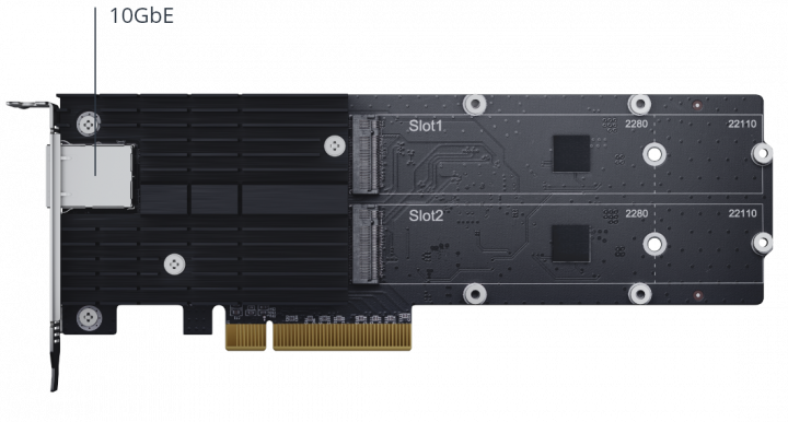 Synology card M.2 SSD & 10GbE combo adapter card for performance acceleration