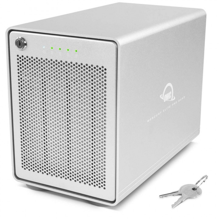 80.0TB OWC Mercury Elite Pro Quad RAID 5 Four-Drive HDD External Storage Solution