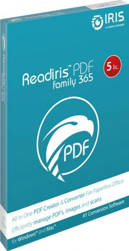 Readiris PDF Family 365 - 5 lic Mac - Yearly Subscription - 5 licenses Pack