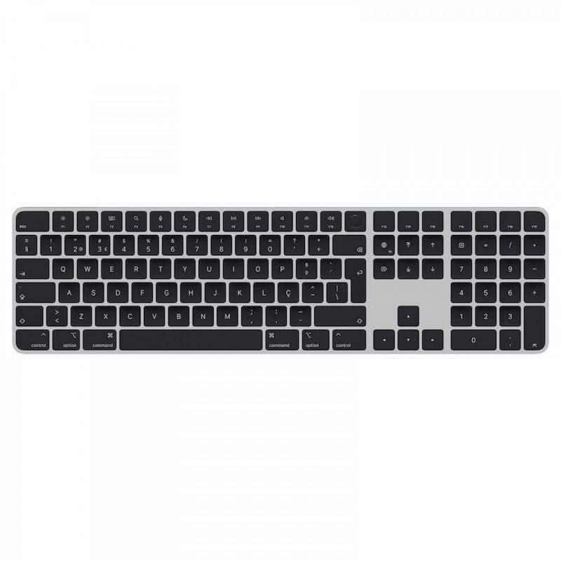 Magic Keyboard with Touch ID and Numeric Keypad for Mac models with Apple silicon - Black Keys - Portuguese