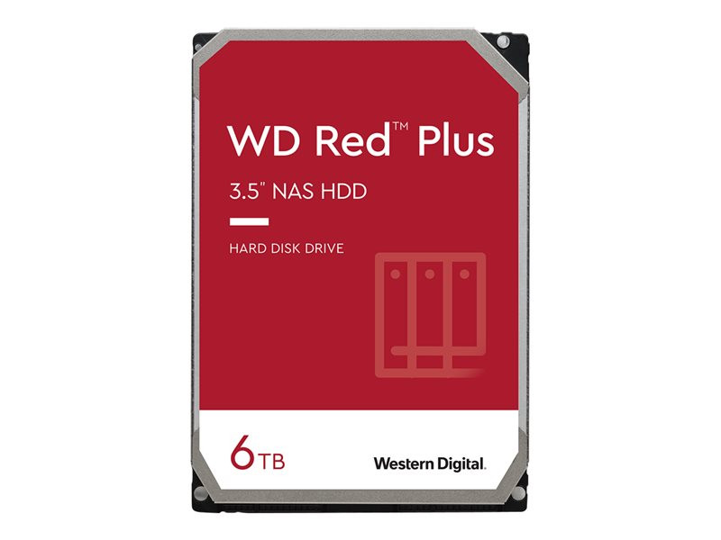 HDD 6TB WD RED Plus 128mb cache 5400rpm SATA 6gb/s 3.5'
